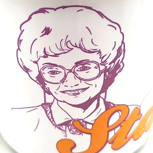 The Golden Girls White Mug with Purple & Gold Design, GG Faces, Stay Golden - Picture 8 of 9